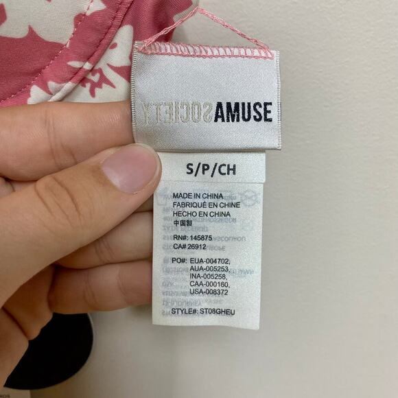 AMUSE SOCIETY Bikini Top Harlow Underwire Rose Pink White Floral Ruffle NEW S - Picture 12 of 13